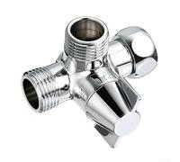 3 Ways 1/2inch Outlet Sink Faucet Diverter Valve T Adapter Shower Hose Tap Splitter T Adapter Diverter Valve For Sink Faucets And Showers