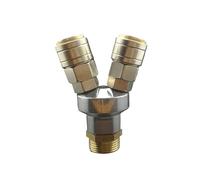 3 Ways 3/4" Male C Type Air Hose Quick Coupler Socket Connector Self-Locking