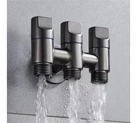 3 Ways Angle Valve for Stable Water Flow Control with The Three Ways Multifunctional Diverter Valve 1Pcs(Silvery)