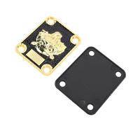 3 Ways Guitar Neck Plate, 4-Hole Zinc Alloy Guitar Neck Plate, Replacement for DIY Guitar Building, Protecting Guitar Neck (GV120)