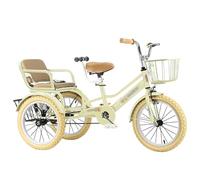 3-Wheel Bike for Children, Double Twins Tricycle with Adjustable Seats & Handle, Two-Seater Cruiser for Passengers