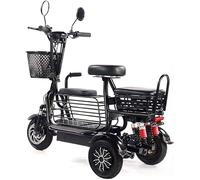 3 Wheel Electric Mobility Scooters for Adults, Folding Electric Wheelchairs Scooter with 3 Seats Endurance 60 km Ultra-Lightweight Portable Scooters for Seniors(A)