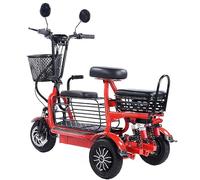 3 Wheel Electric Mobility Scooters for Adults, Folding Electric Wheelchairs Scooter with 3 Seats Endurance 60 km Ultra-Lightweight Portable Scooters for Seniors(C)
