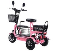3 Wheel Electric Mobility Scooters for Adults, Folding Electric Wheelchairs Scooter with 3 Seats Endurance 60 km Ultra-Lightweight Portable Scooters for Seniors(D)