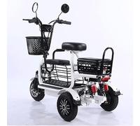 3 Wheel Electric Mobility Scooters for Adults, Folding Electric Wheelchairs Scooter with 3 Seats Endurance 60 km Ultra-Lightweight Portable Scooters for Seniors(B)