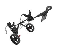 3 Wheel Folding Push Cart Durable Sports Bag Holder Adjustable for Golfing and Outdoor Activities Aluminum Alloy