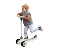 3 Wheel Kids Scooter, 6 in 1 Kick Scooter for Ages 1-8, Folable Toddler Scooter with Adjustable Handbar, Removable Seat & Back Rest & Flashing Wheels for Boys and Girls (Black)