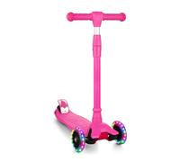 3 Wheel Kids Scooter, Lean to Steer Toddler Scooter with Adjustable Handlebar, Flashing Wheels, ABEC-9 Bearings, Aluminium & Plastic, for Boys and Girls Ages 3-10, Lilac Pink