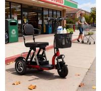 3-Wheel Mobility Scooter, Mobility Scooters for Adults, Comfortable Seat, Ideal for Elderly & Disabled, Up to 45km Battery Life, Ideal for Disabled,15A,8inch