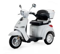 Veleco Mobility Vehicle Cristal White 3 Wheeled Mobility Vehicle Fully Assembled and Ready to Use with Mobility Device Cover Advanced Suspension System - Big Wheels Mobility Vehicle for Adults
