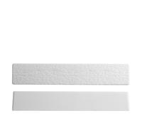 3 White Rectangular Plates 36X7X2.5 Cm