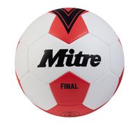 Mitre Final Logo Football White/red (3)