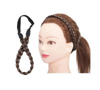 3 Width Sizes Synthetic Headband Braids Hair with Adjustable Belt Plaited Hairband Bohemian Style Women Hairstyle Hairpieces 10inch long Hair Ponytail for Women Girls(S-910)