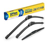 3 Wipers 26"/17"/14" Replacement For Honda CRV 2011 2010 2009 2008 2007(Set of 3), 26 Inch+17 Inch Windshield Wiper Blades with 14 Inch Rear Wiper Blade-Original Factory Quality