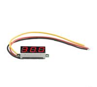 3 Wire 0 28 inch Digital Voltmeter DC 0 100V with Reverse Connection Protection for Accurate Battery Voltage Monitoring in Vehicles (yellow)