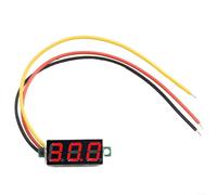 3 Wire 0 28 inch Digital Voltmeter DC 0 100V with Reverse Connection Protection for Accurate Battery Voltage Monitoring in Vehicles (red)