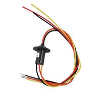 3-Wire 30A Conductive Slip for Ring, Gold- High-Current Rotating Electrical Connector, IP51 Rated for Wind Turbines, PTZ Cameras & Indust