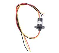 3 Wire Slip Ring, 15A 600V Precious Metal Contact Transmission Connector for Wind Generator Engineering Plastic IP51 300mm Leads 150RPM