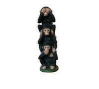 3 Wise Monkeys See No Evil Hear No Evil Speak No Evil Ornament Famous Proverb Decorative Totem 30cm Resin Humorous Chimpanzees