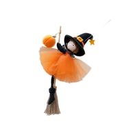 3. Witch Hanging Ornament With Pumpkins - Seasonal Door Window Wall Decor For X Mas Halloween Parties Witch Girl Ornament