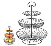 3 Wrought Iron Wedding Vegetable Bread Cupcake Holder Black White Golden Silver 4 Colors Fruit Basket Fruit Bowl