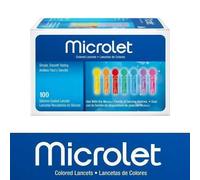 3 x 100 Microlet Coloured Lancets Diabetes Test Silicone Coated Colour Coded
