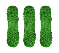 3 x 100g Fluffy Velvet Chenille Yarn for Crocheting and Knitting,0.12’’x164yd Fluffy Chunky Crochet Yarns for Weaving DIY Crafts,Plush Toys, Blankets 3 Pack(White 1)