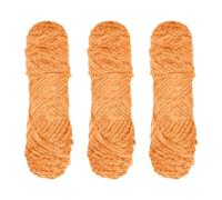 3 x 100g Fluffy Velvet Chenille Yarn for Crocheting and Knitting,0.12’’x164yd Fluffy Chunky Crochet Yarns for Weaving DIY Crafts,Plush Toys, Blankets 3 Pack(White 1)