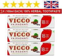 3 X 100g Indian Herbal VEGAN 18 HERBS & BARKS Clove toothpaste Strong Gums Teeth