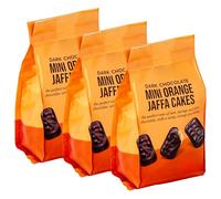 3 x 100g Premium Mini Dark Chocolate Orange Jaffa Cakes, With Orange Jam & Soft Sponge Cake, 300g