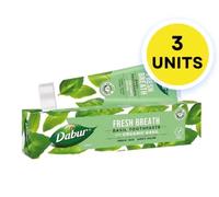 3 x Dabur Herbal Toothpaste - With Organic Basil