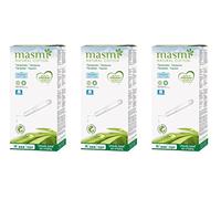 3 x 14 Masmi Super Applicator Cotton Tampons Certified Organic Hypoallergenic, Biodegradable, Cardboard Applicator, Free of Perfume Viscose Rayon Chlorine and Dioxin (Triple Pack)