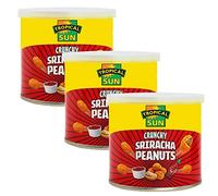 3 x 140g Sriracha Roasted Peanuts Spicy Hot Snack Crunchy Nibble Food