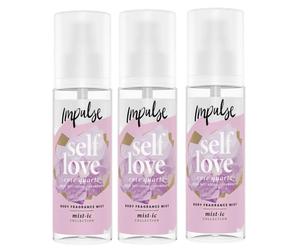 3 x 150ml Impulse Body Mist, Rose Quartz Inspired - Self Love