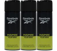 3 x 150ml Reebok Deodorant Body Spray for Men - Inspire Your Mind