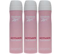 3 x 150ml Reebok Deodorant Body Spray for Women - Activate Your Senses