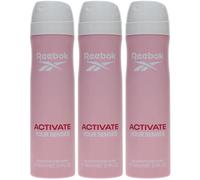 3 x 150ml Reebok Deodorant Body Spray for Women - Activate Your Senses