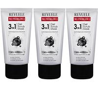 3 x 150ml Revuele No Problem 3in1 Gel Scrub Mask Exfoliating Deep Cleansing