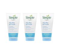 3 x 150ml Simple Water Boost Micellar Gel Wash for Glowing Hydrate Skin