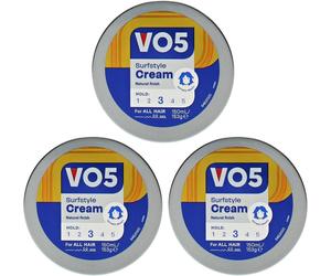 3 x 150ml VO5 SurfStyle Cream Natural Hold For All Hair