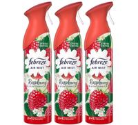 3 X 185 ml Febreze Air Mist Air Freshener Spray - Raspberry & Elderflower