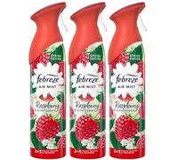 3 X 185 ml Febreze Air Mist Air Freshener Spray - Raspberry & Elderflower