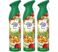 3 X 185 ml Febreze/Ambi Pur Air Mist Air Freshener Spray - Apple Crumble