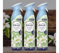 3 x 185ml Air Mist, Air Freshener Spray With White Jasmine fragrance, escape for a pure breath of fresh air and the beautiful harmony of nature (Total 555ml)