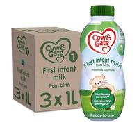 3 x 1L Cow & Gate 1 Ready To Feed First Infant Milk Suitable From Birth