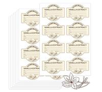 3 X 2.15 Inch Vanilla Extract Labels - Homemade Vanilla Extract Stickers for Handcrafted Bottles - Christmas Kitchen Gifts 120 Pcs