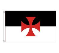 (3' x 2' - 90cm x 60cm) Crusades Knights Templar Battle Polyester Flag