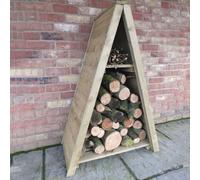 3 x 2 Shire Small Tongue & Groove Triangular Log Store - Pressure Treated