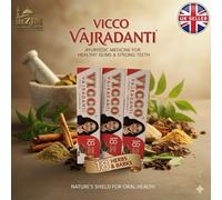 3 VICCO VAJRADANTI 18 HERBS AND BARKS AYURVEDIC TOOTHPASTE 3 LARGER PACK 200g