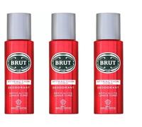 3 x 200ML BRUT ATTRACTION TOTALE MENS DEODORANT BODY SPRAY
